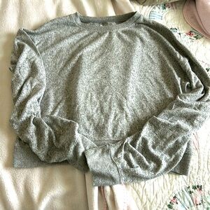 Zella girls crop ruched sleeve sweater xl